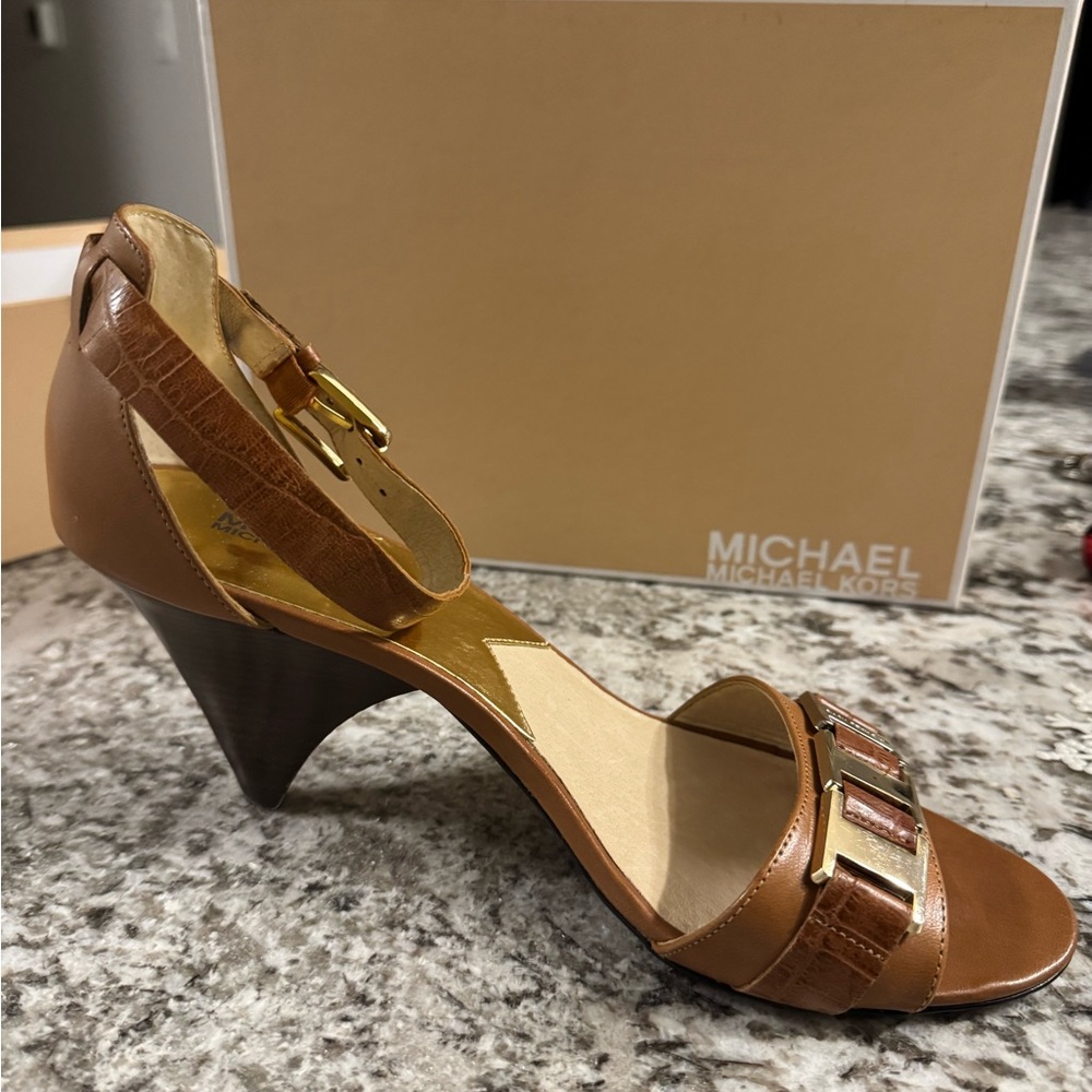 Michael Kors Tan and Brown Heels